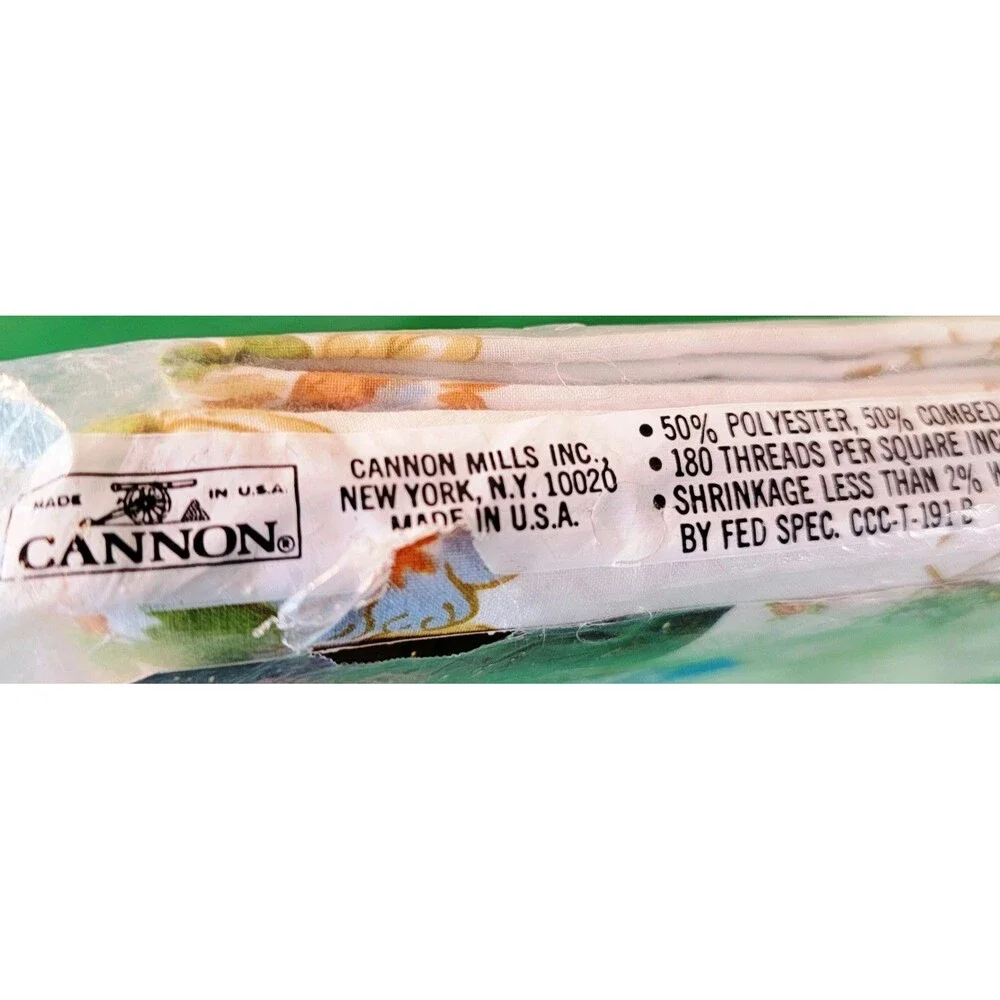 Cannon Monticello Queen Fitted & Flat Sheets Floral Window Garden Multicolor NEW